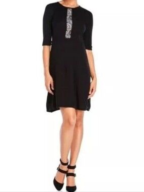 Betsey Johnson Black Sweater Midi Dress, NWOT